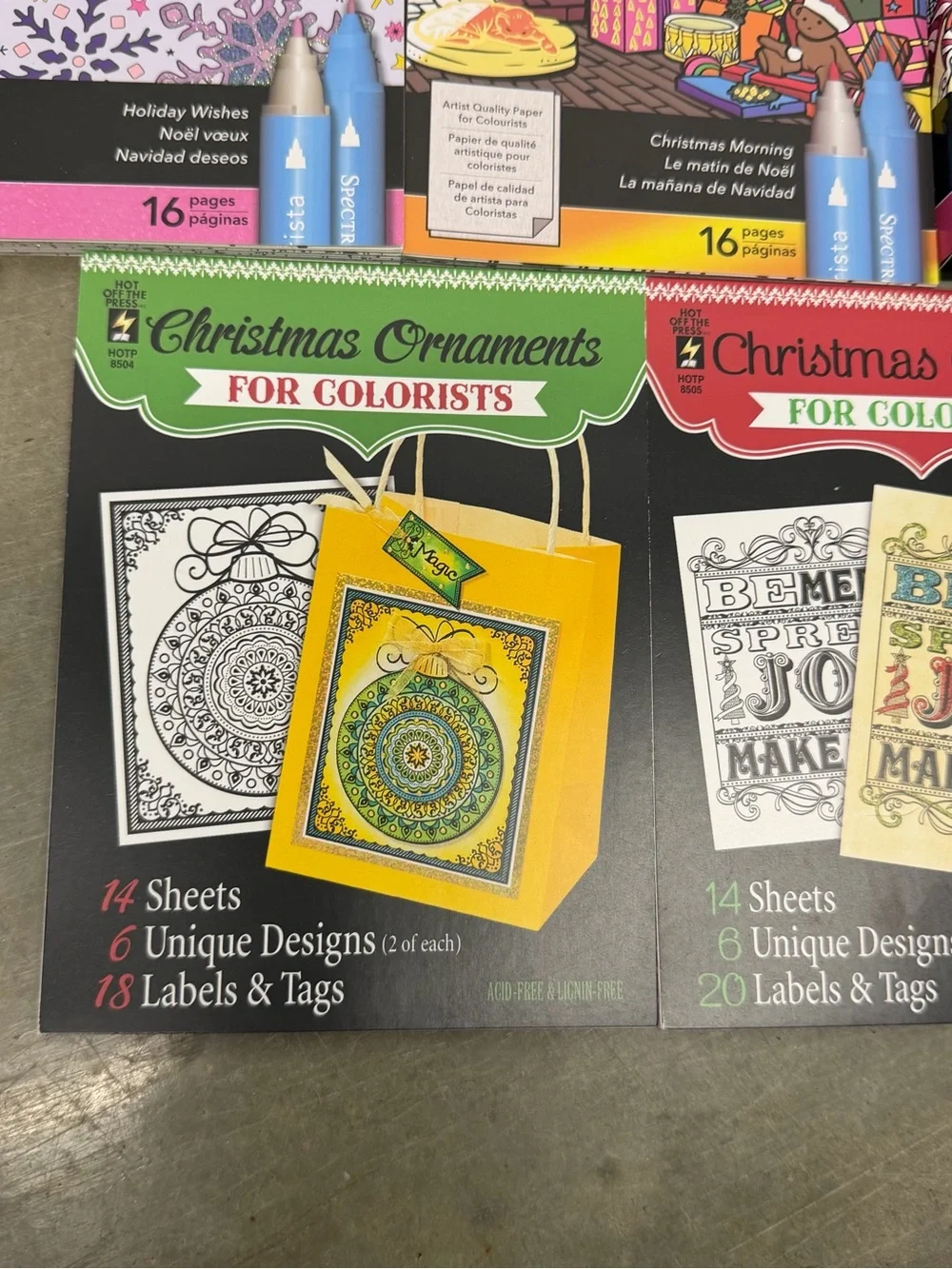 Spectrum Noir Colorista Christmas Coloring Book Marker Pad Marker Set